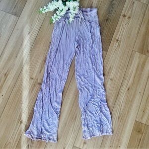 Out From Under Purple Waffle Knit Pants